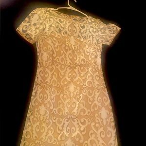 Vince Camuto Gold with inner beige lining for cocktail or holiday party